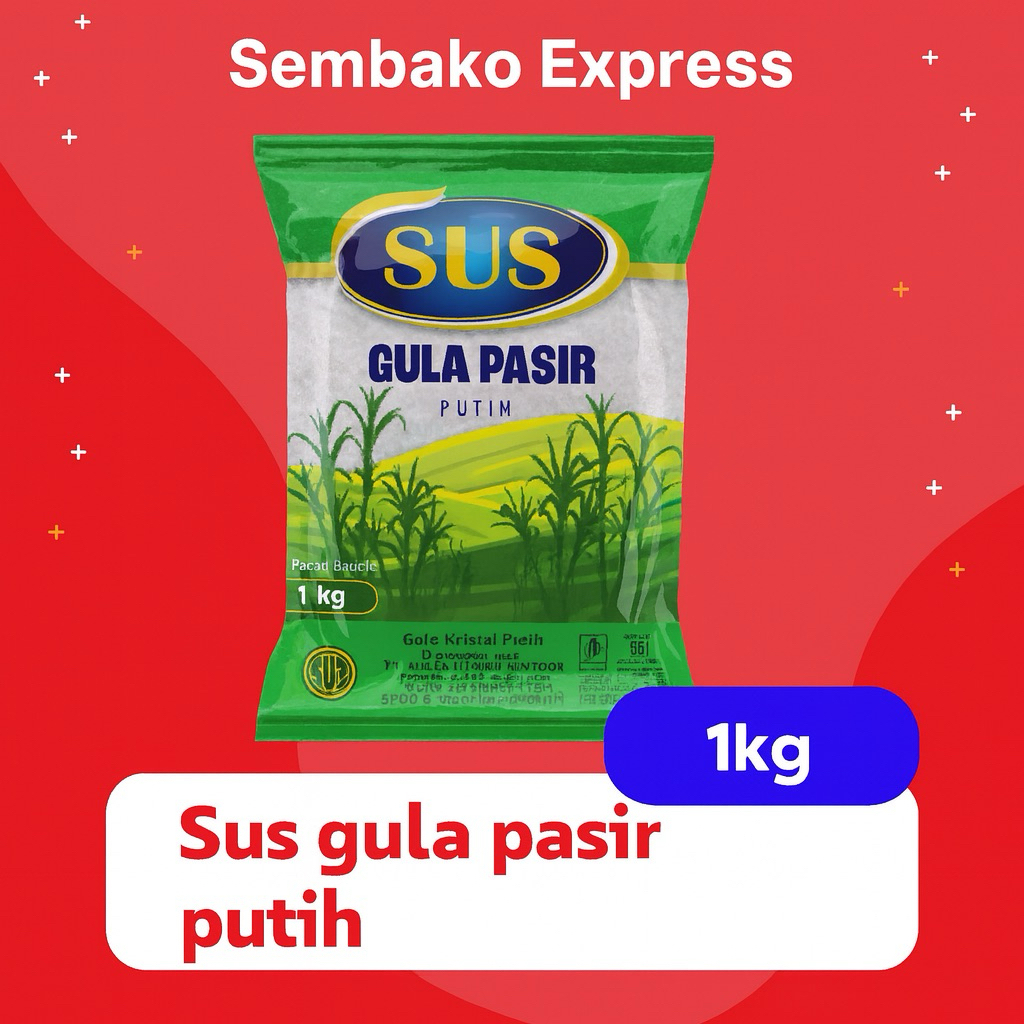 

SUS Gula Pasir Putih 1 kg (Kemasan Hijau) – Manis Alami untuk Semua Sajian