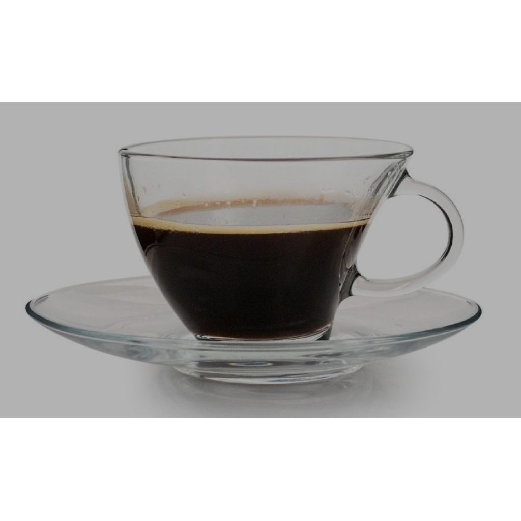 Penguin Cup and Saucer Cangkir Kopi Kaca unik 230ml per 6pc