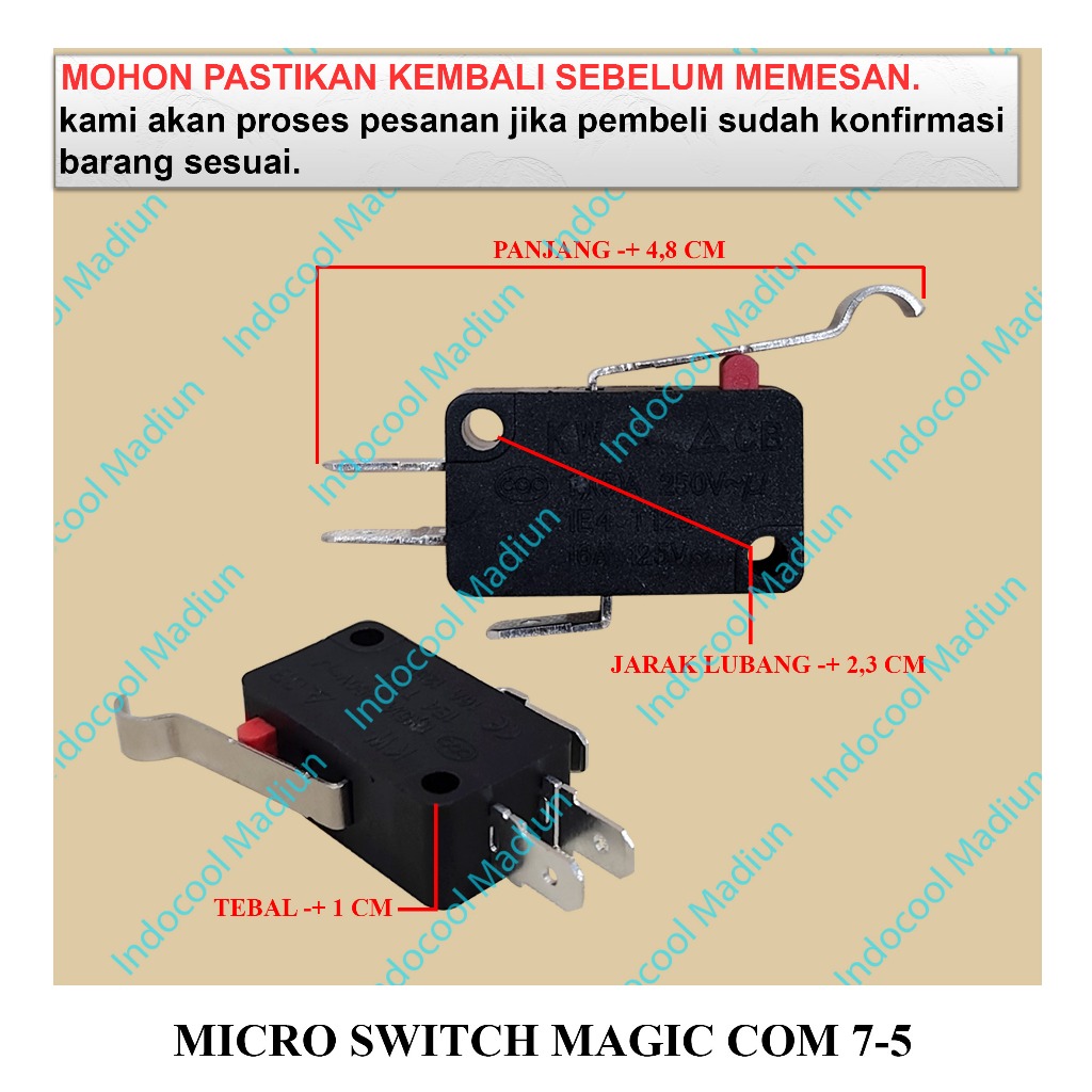 M3-22H MICRO SWITCH MAGIC COM 3 PIN / MICRO SWITCH MAGIC COM 7-5