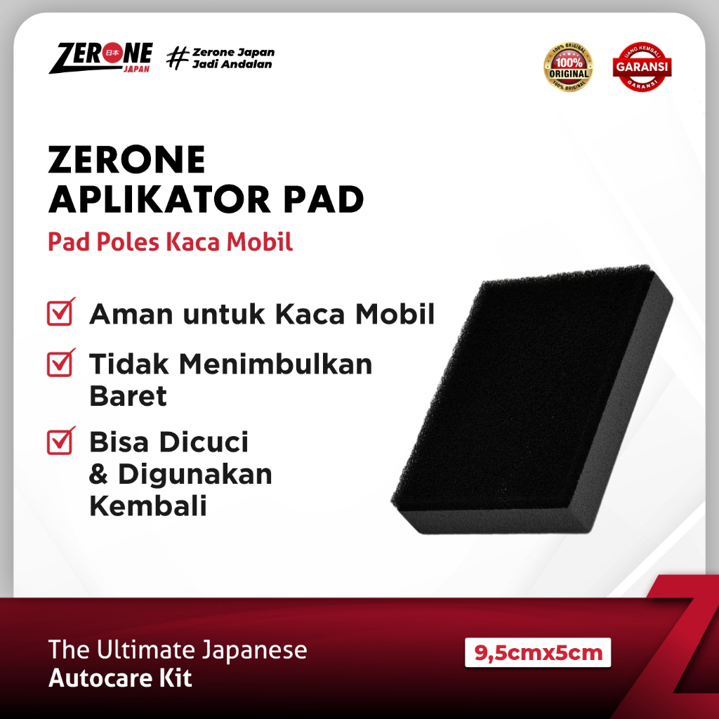 Zerone Japan Aplikator Pad Poles Kaca Mobil Tidak Menimbulkan Baret