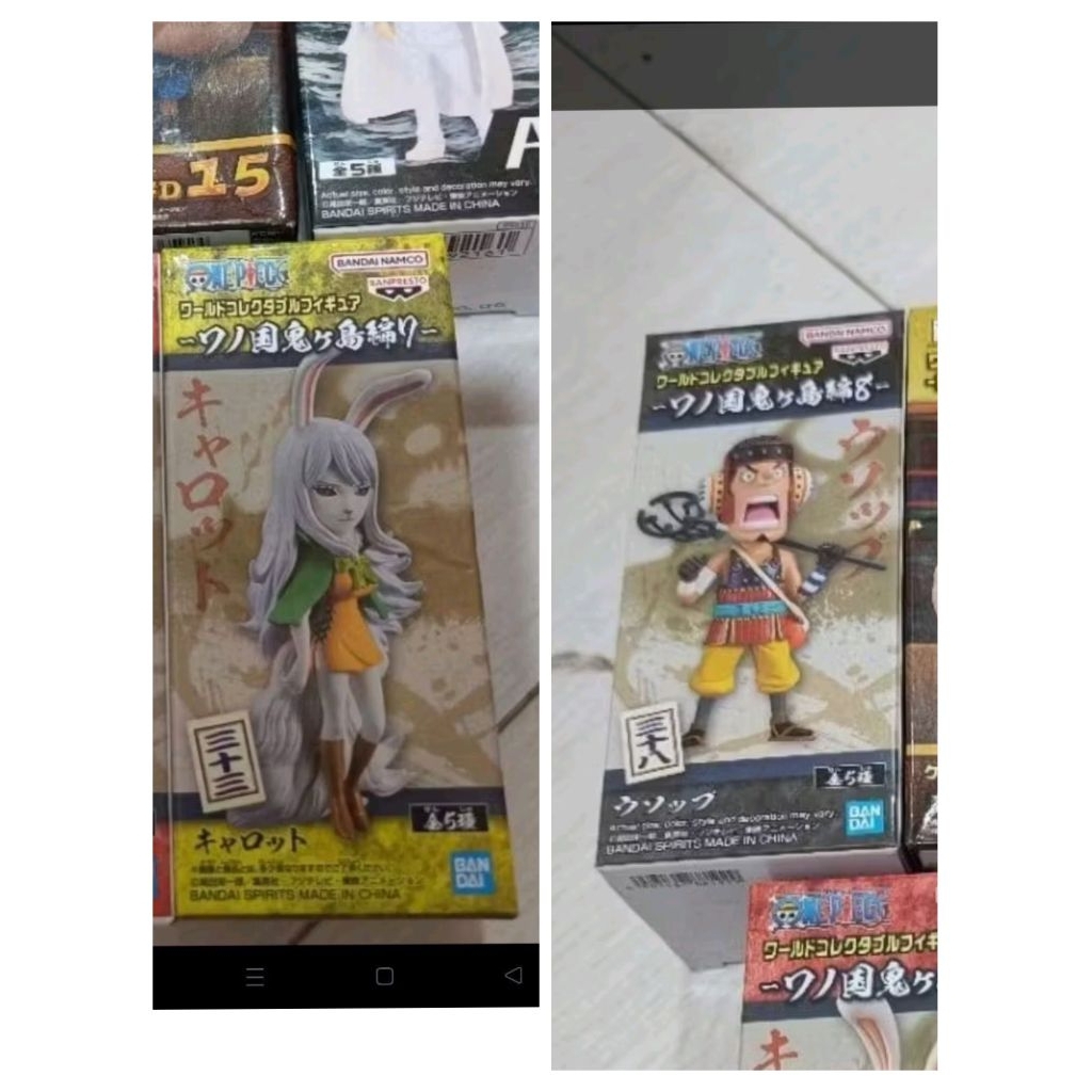 figure wcf set 2 item carrot + usop original