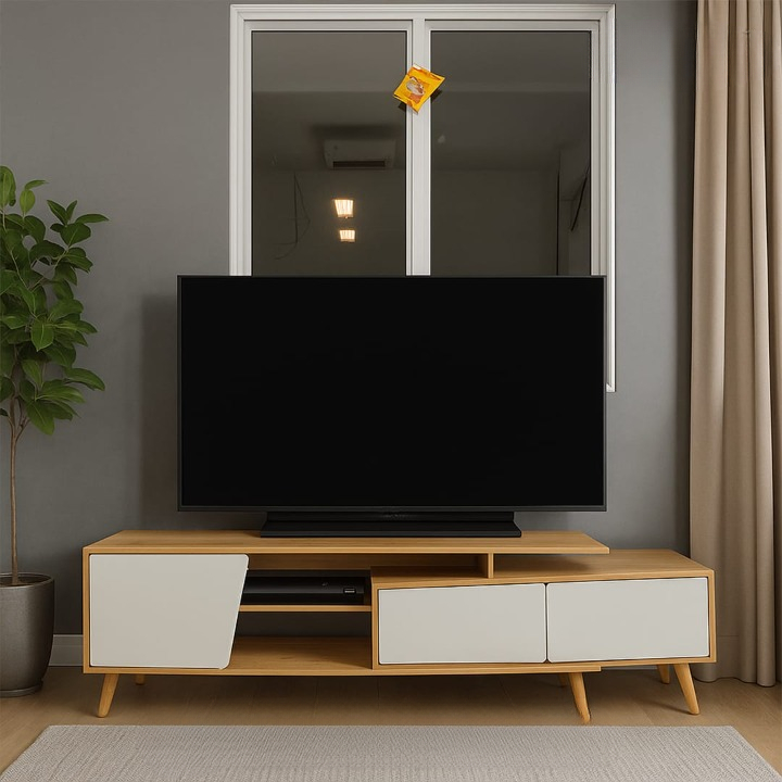 Meja TV Minimalis Rak TV Modern Rak Penyimpanan Serbaguna Rak TV Ruang Tamu Rak Laci Ruang Keluarga