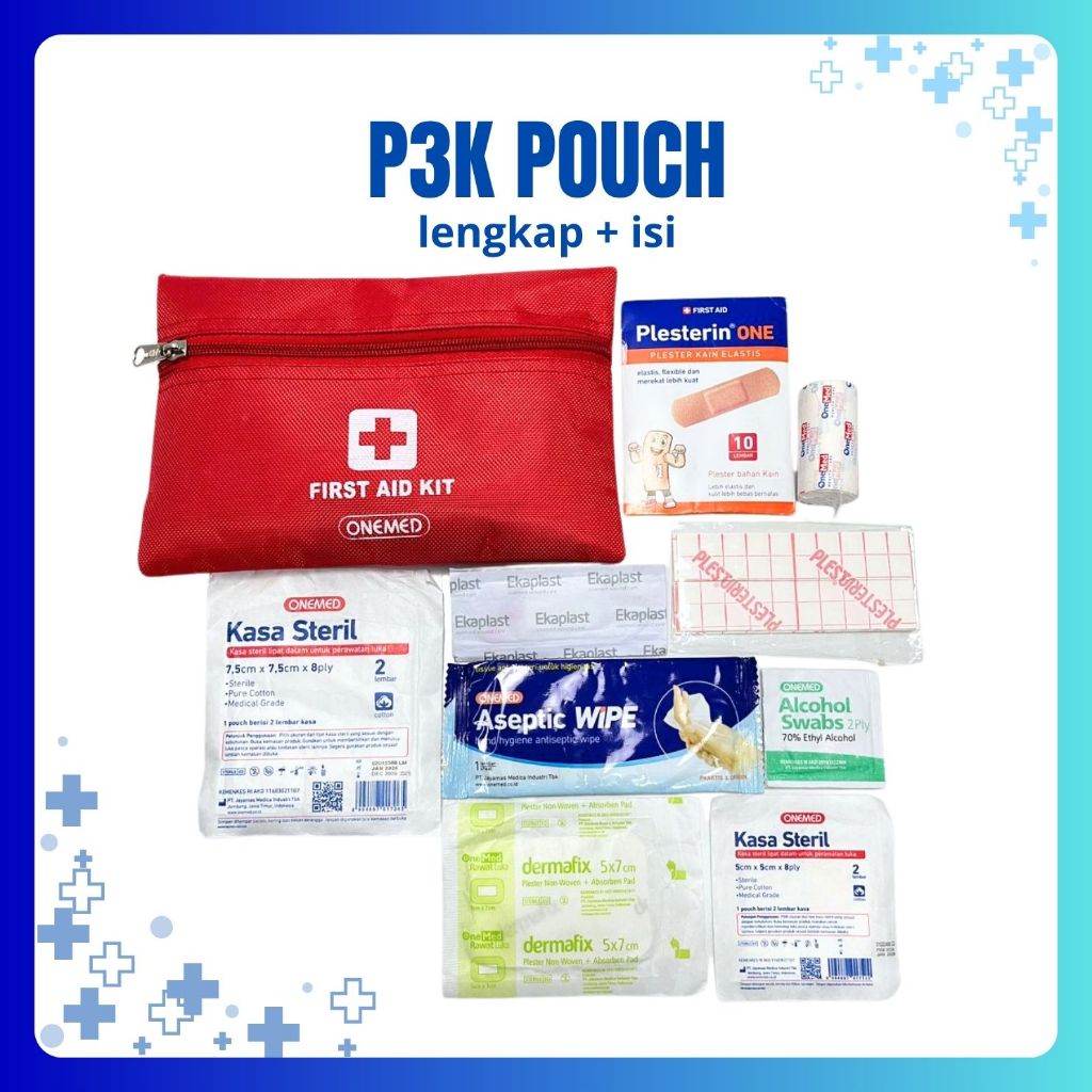 P3K POUCH + ISI / P3K POUCH ISI 10 LENGKAP / KOTAK P3K LENGKAP / P3K