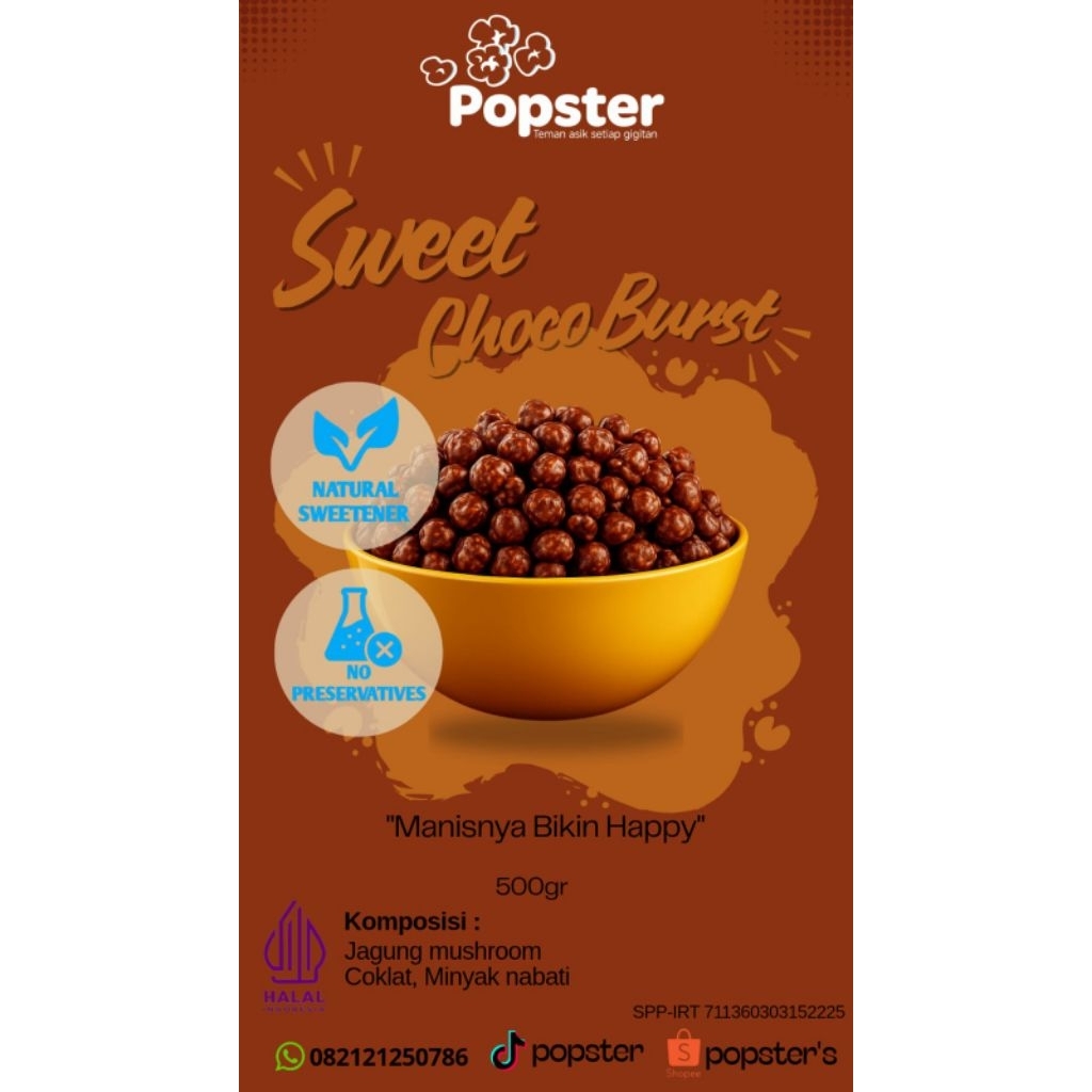 

Popcorn Coklat Premium 500gr