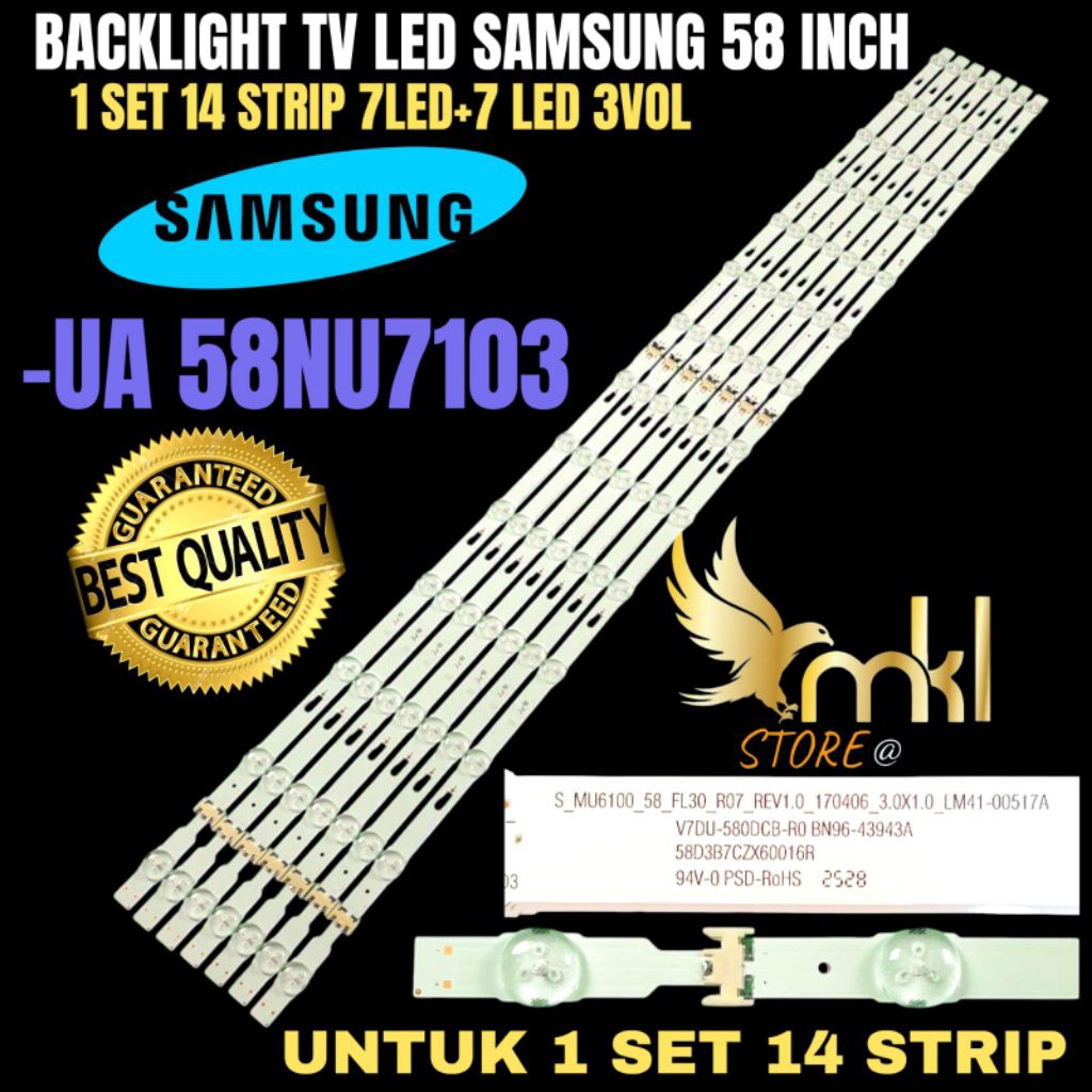 BACKLIIGHT TV LED SAMSUNG 58 INCH UA-58NU7103 BACKLIIGHT TV LED 58 INCH