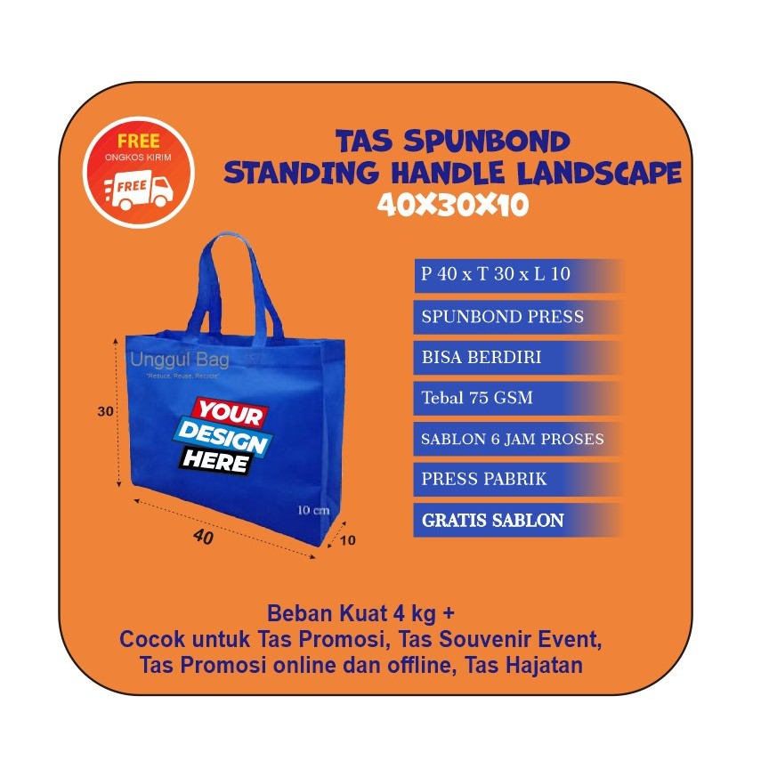 

TAS GOODIE BAG TAS SPUNBOND SOUVENIR LANDSCAPE 40x35x10