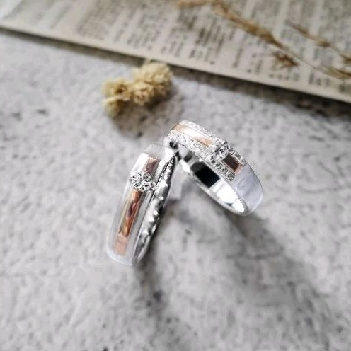 Gayatri wedding ring couple Silver 925 | free ukir nama