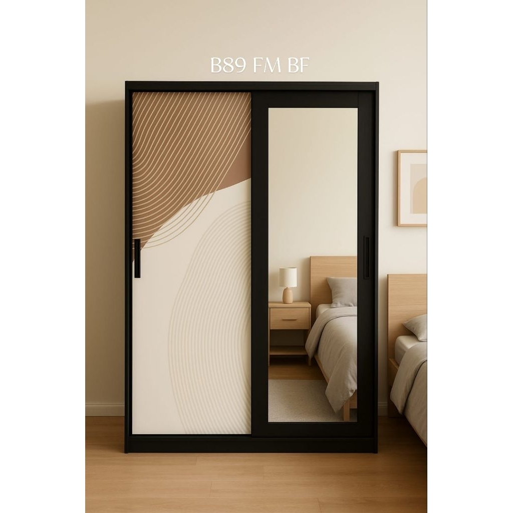 Lemari Pakaian Besi Impor Premium / Lemari Pakaian Besi Murah 2 Pintu / Lemari Baju Besi 2 Pintu Sli