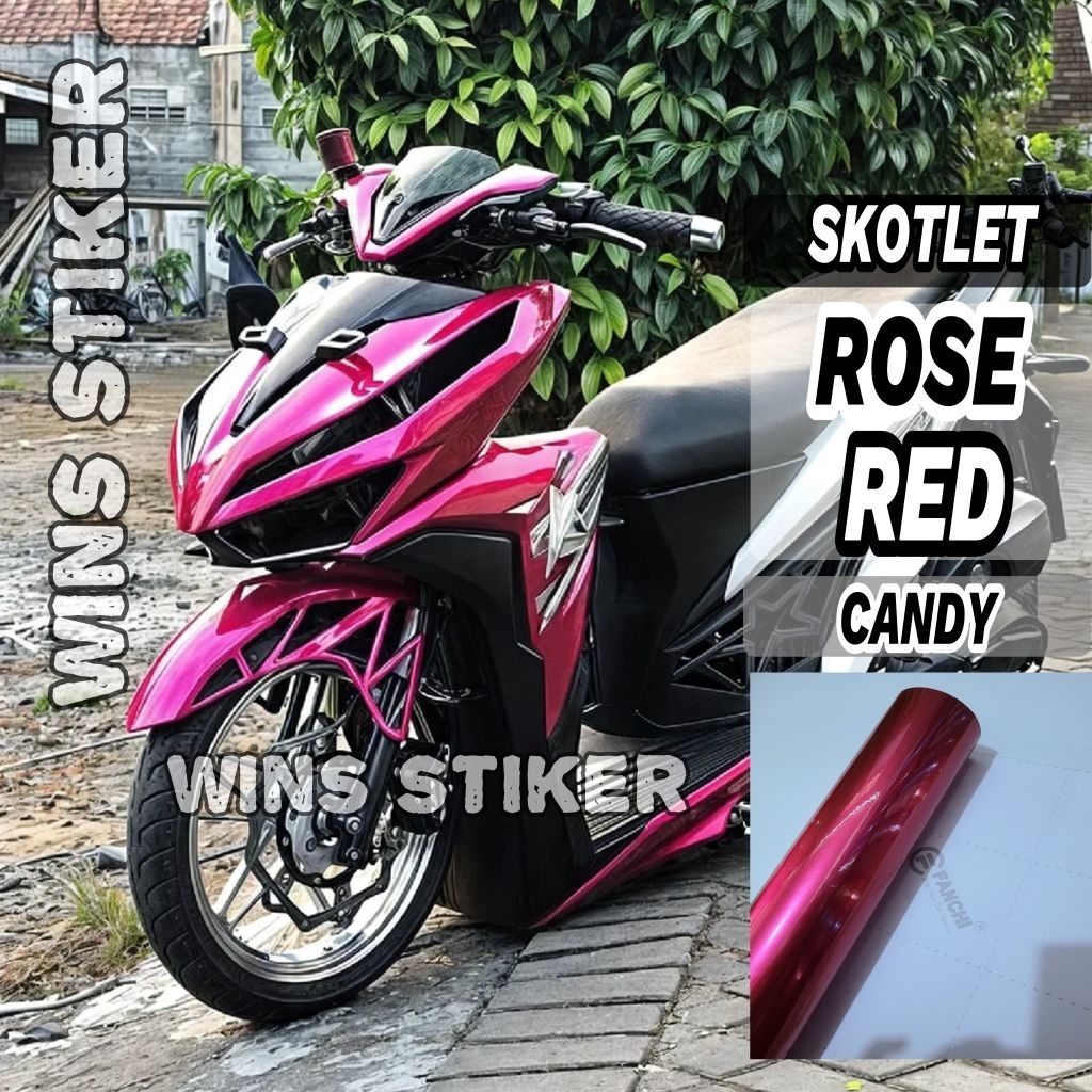 Skotlet Stiker Motor Pink Magenta Candy Scotlite Pink Magenta Metalik Candy Skotlet Pin Magenta Cand