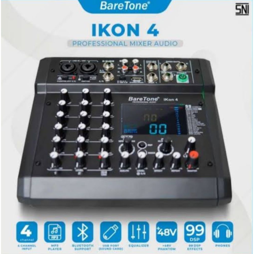 MIXER AUDIO PROFESSIONAL BARETONE IKON 4 4 CHANEL BARETONE