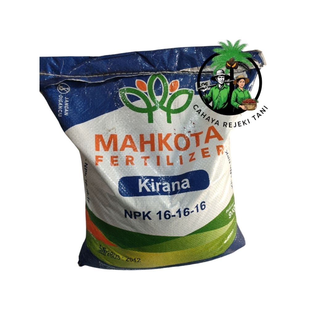 Pupuk NPK 16 16 16 Mahkota Kirana 9 Kg Kemasan Pabrik