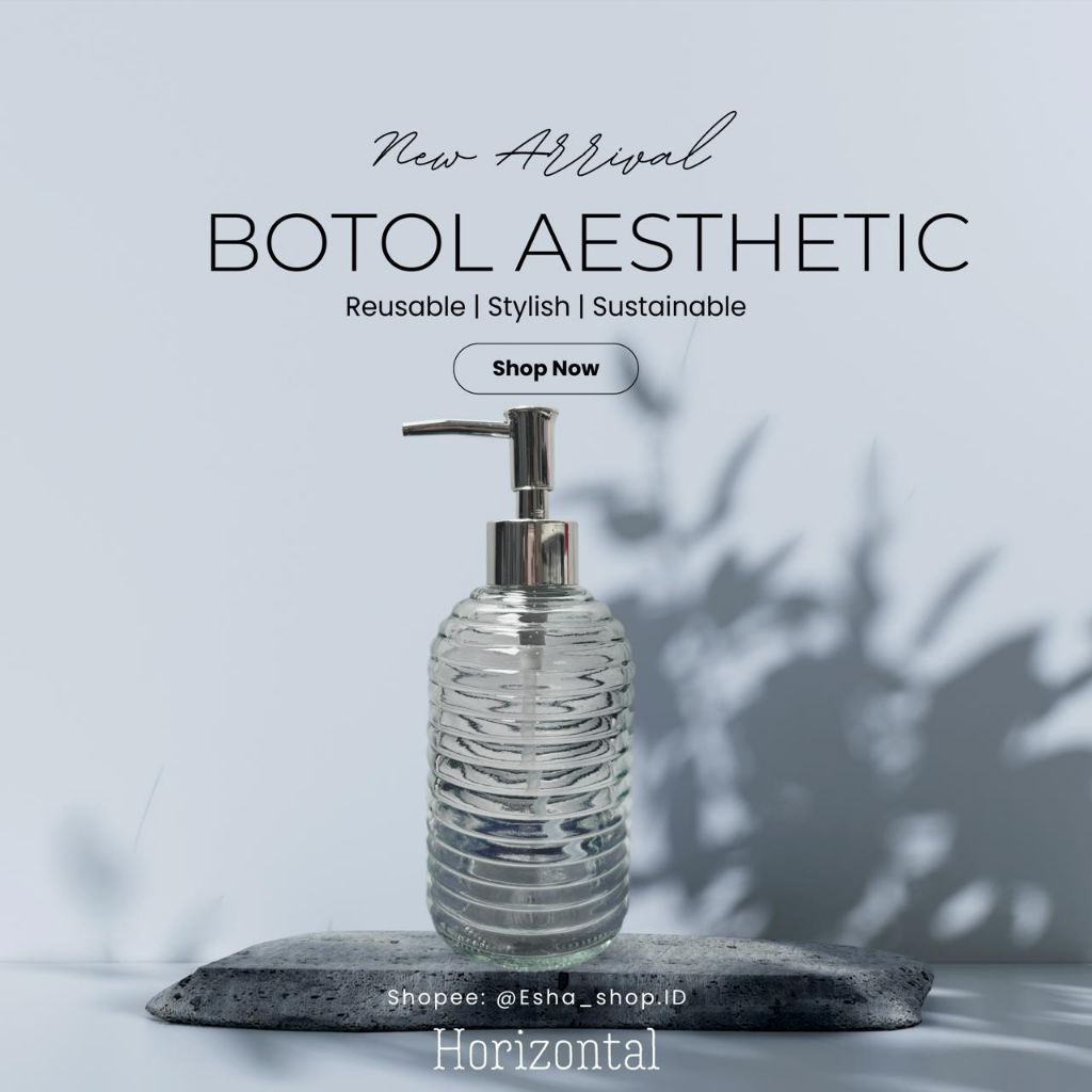 Botol Sabun Kaca Pump | Botol sabun premium | Botol sabun kaca mewah Aesthetic