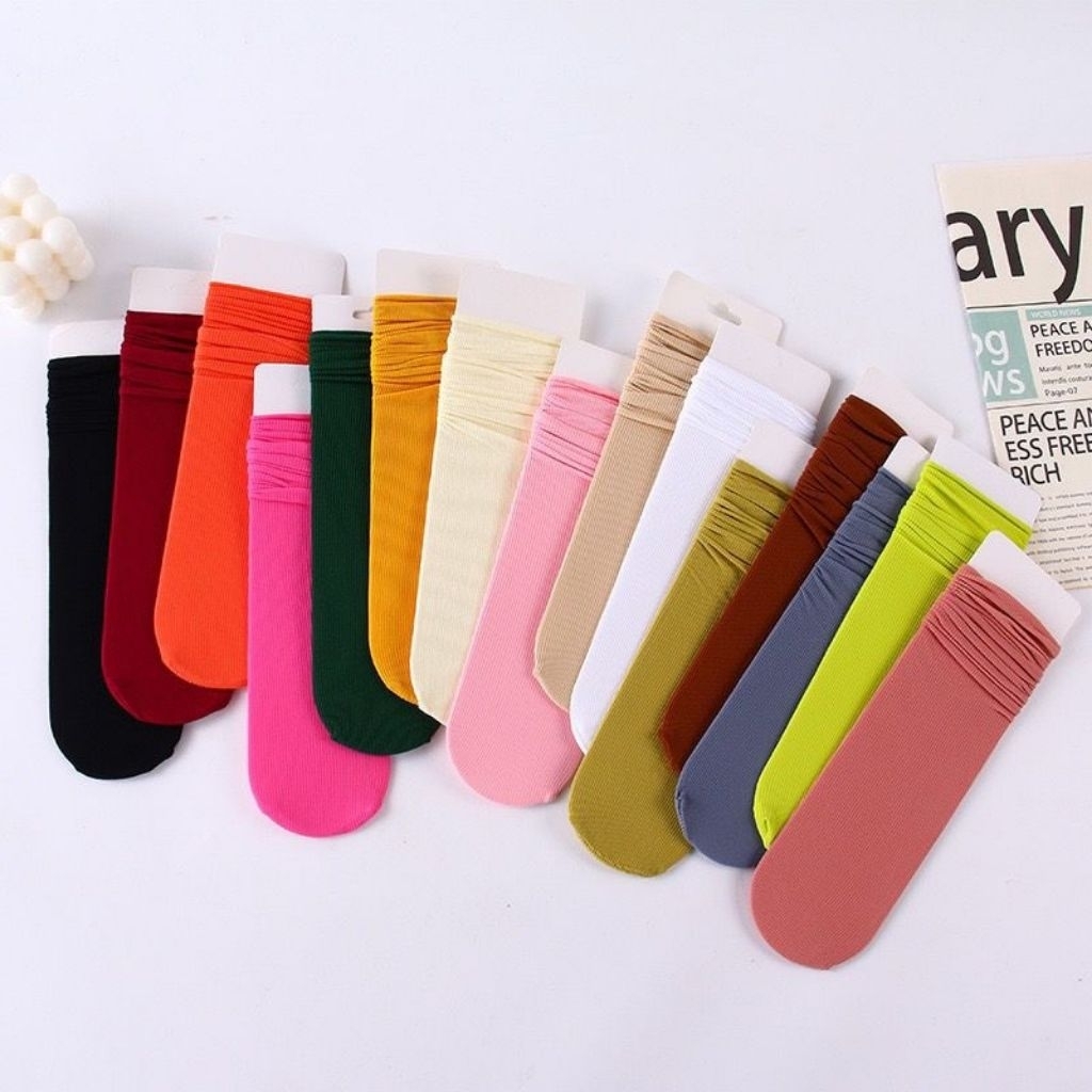 Kaos kaki wanita style korea bahan adem