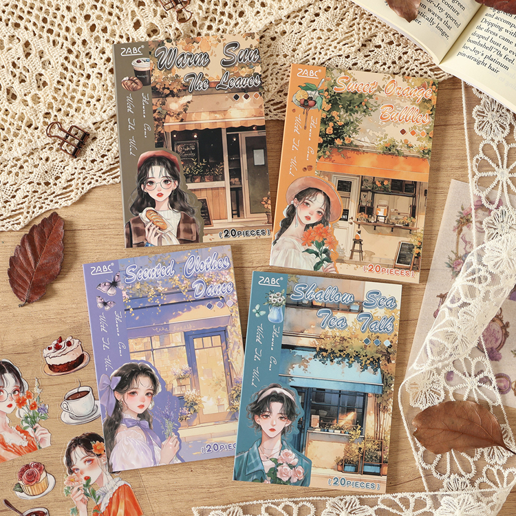 

[Artopia] Sticker Book Flower Come With Buku Stiker PET Girl Korean Cantik Pretty