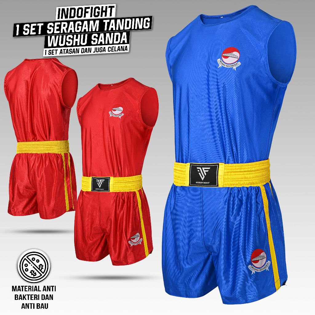 Seragam Tanding Wushu Sanda Indofight Baju Tanding Wushu sanshou 1 Set