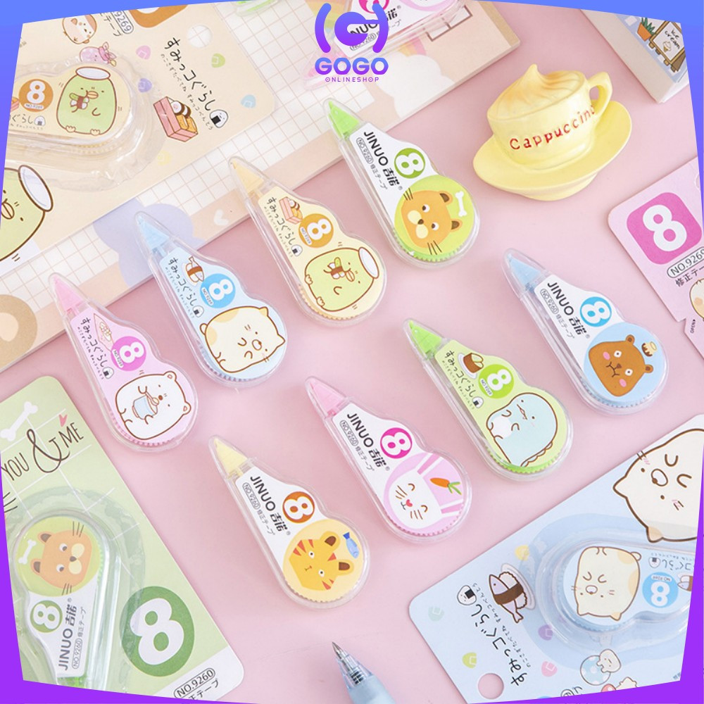 

EC GOGO-A75 Correction Tape Students Tipex Kertas Perlengkapan Sekolah Karakter Hewan Lucu / Tipex Roll Pita Koreksi Serbaguna / Tipe-X Kertas Mini Karakter Import