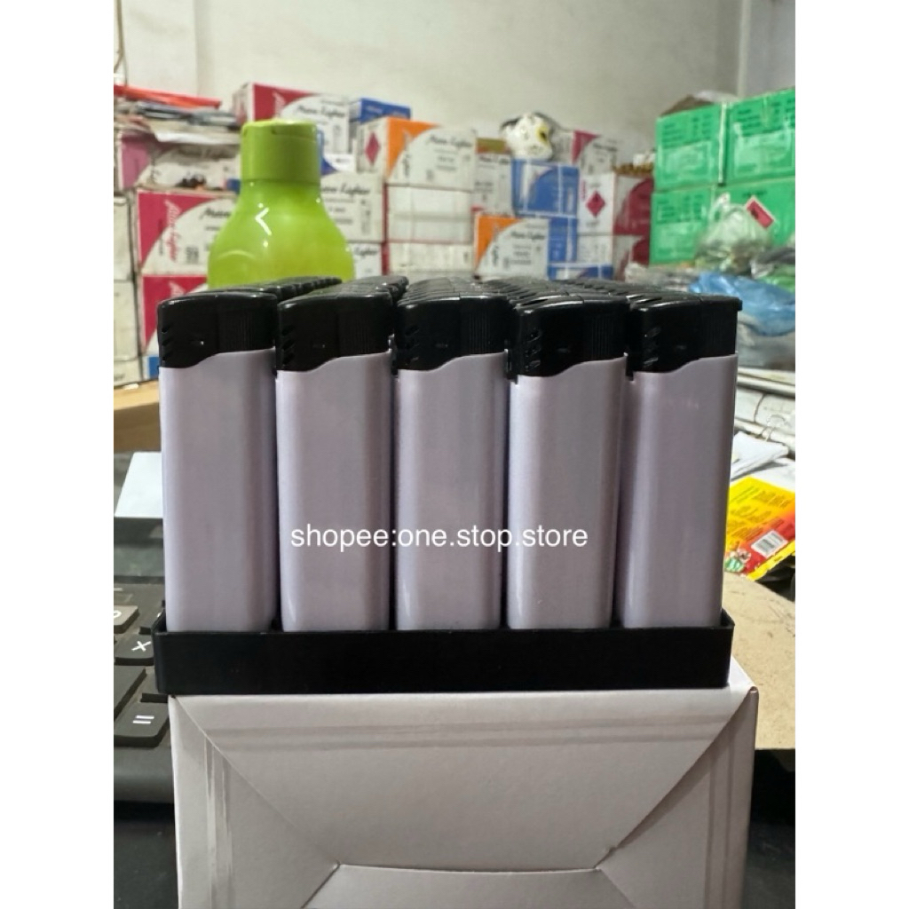 Mancis Korek Magnit Polos Putih Metro Lighter F-011