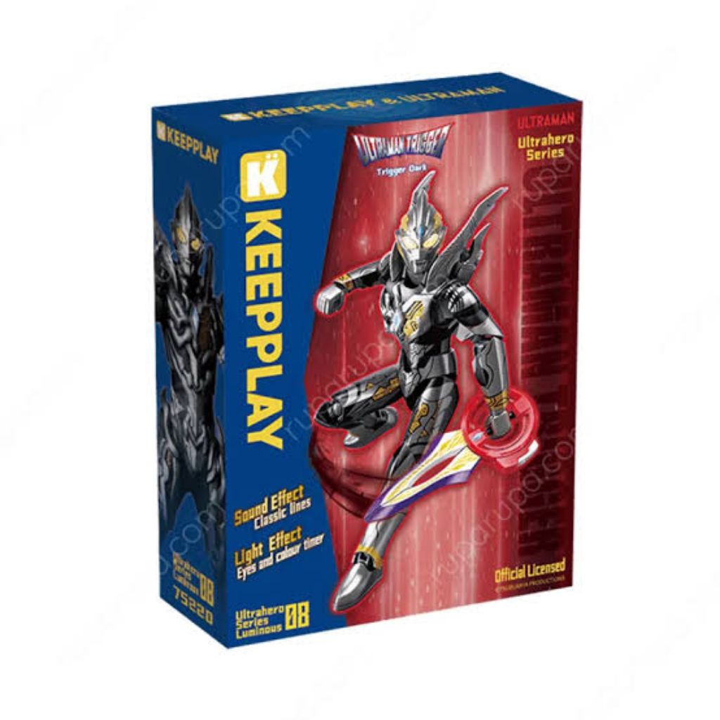 KEEPPLAY Ultraman Trigger Dark Ultra Hero Series Luminous 08 Original – Mainan Ultraman Lampu & Suar