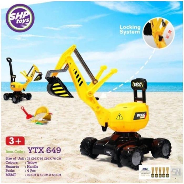 Mainan Anak Shp Ytx 649 Truk Keruk Bego Excavator Bisa Dinaiki