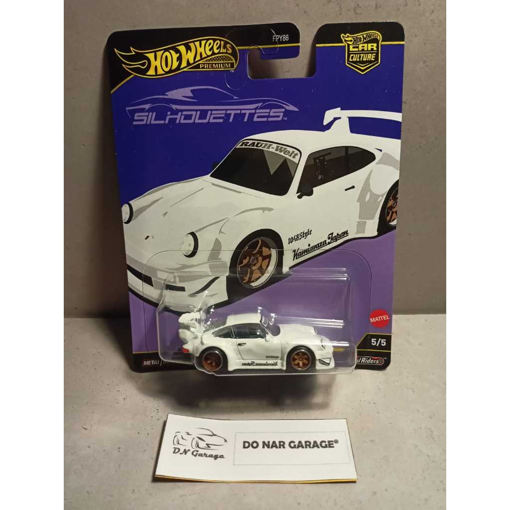 Hotwheels Premium Silhouettes – RWB Porsche 930 (RWB Putih / White RWB)