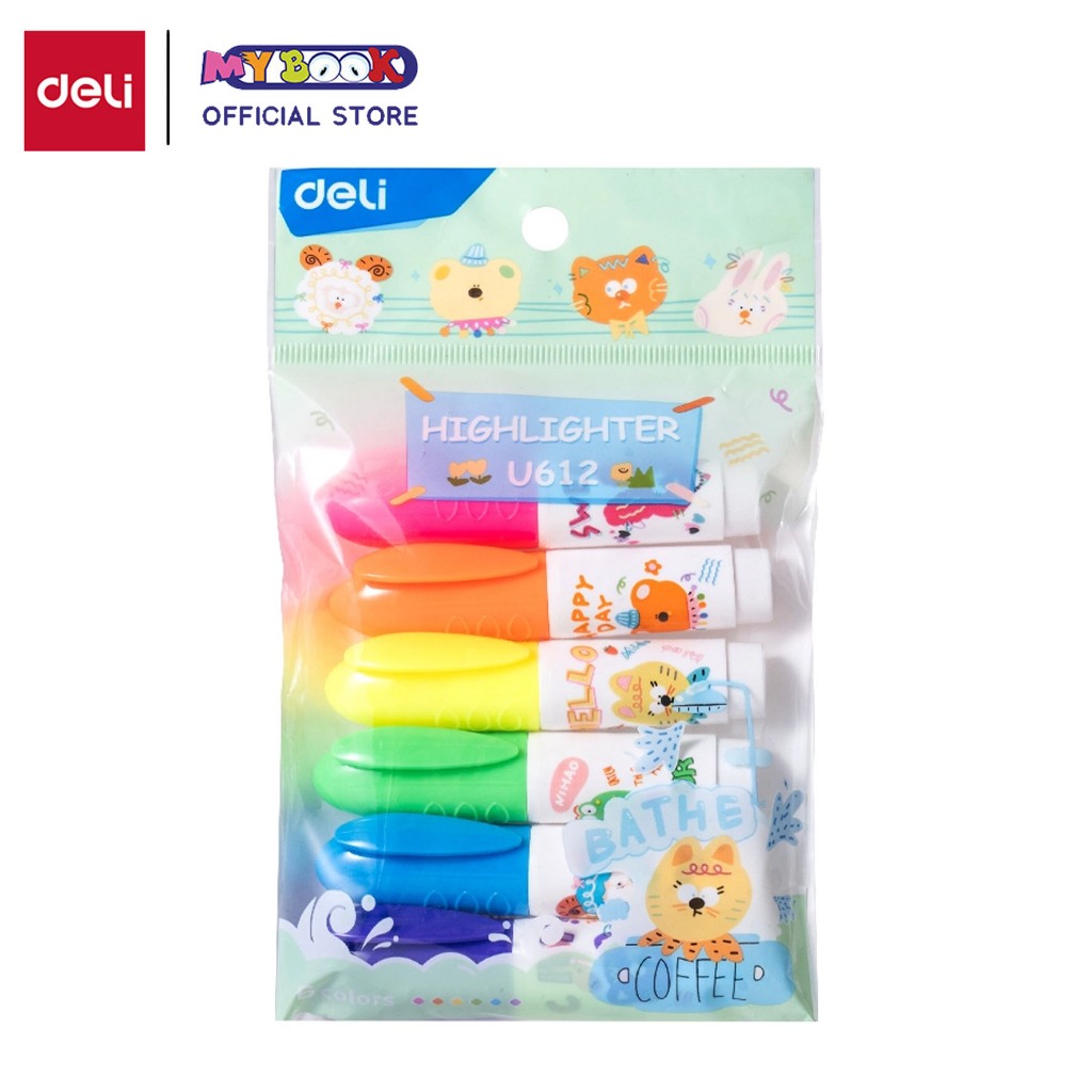 

Deli Highlighter Pen Pena Isi 6 pcs Warna Cerah EU612