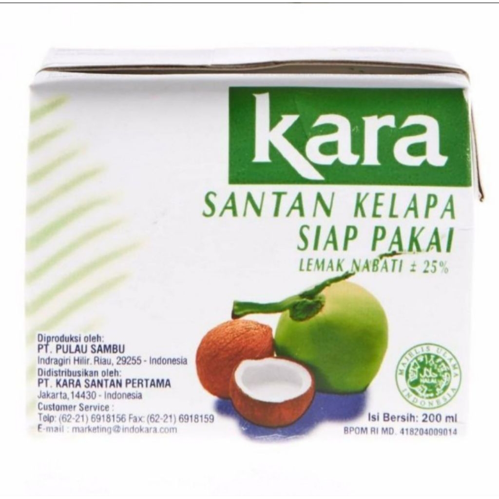 

kara Santan Krim Kelapa Siap Pakai 200 ml