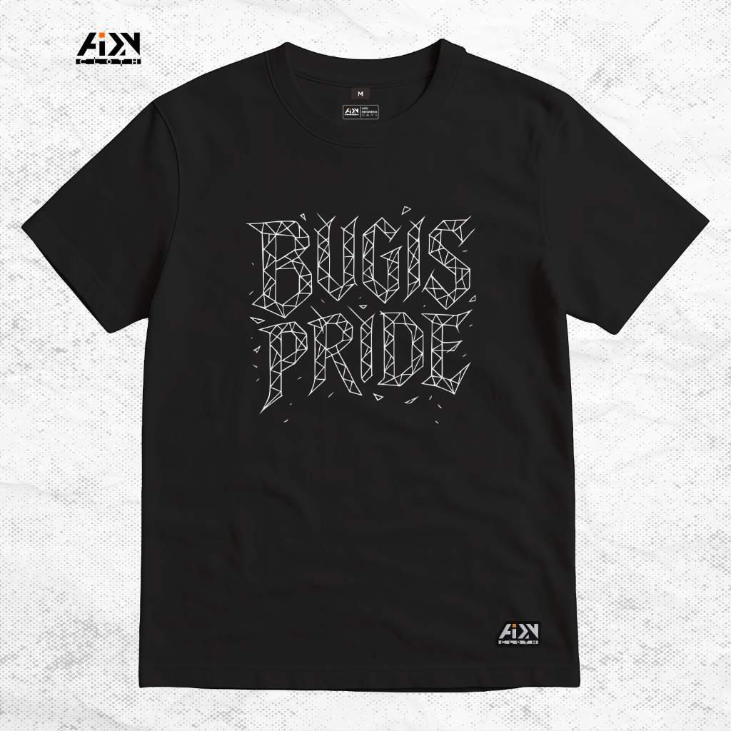 Baju Kaos Bugis Pride Line Art - Baju Distro - Baju Bugis - Baju Perantau Bugis - AIDN Cloth - Premi