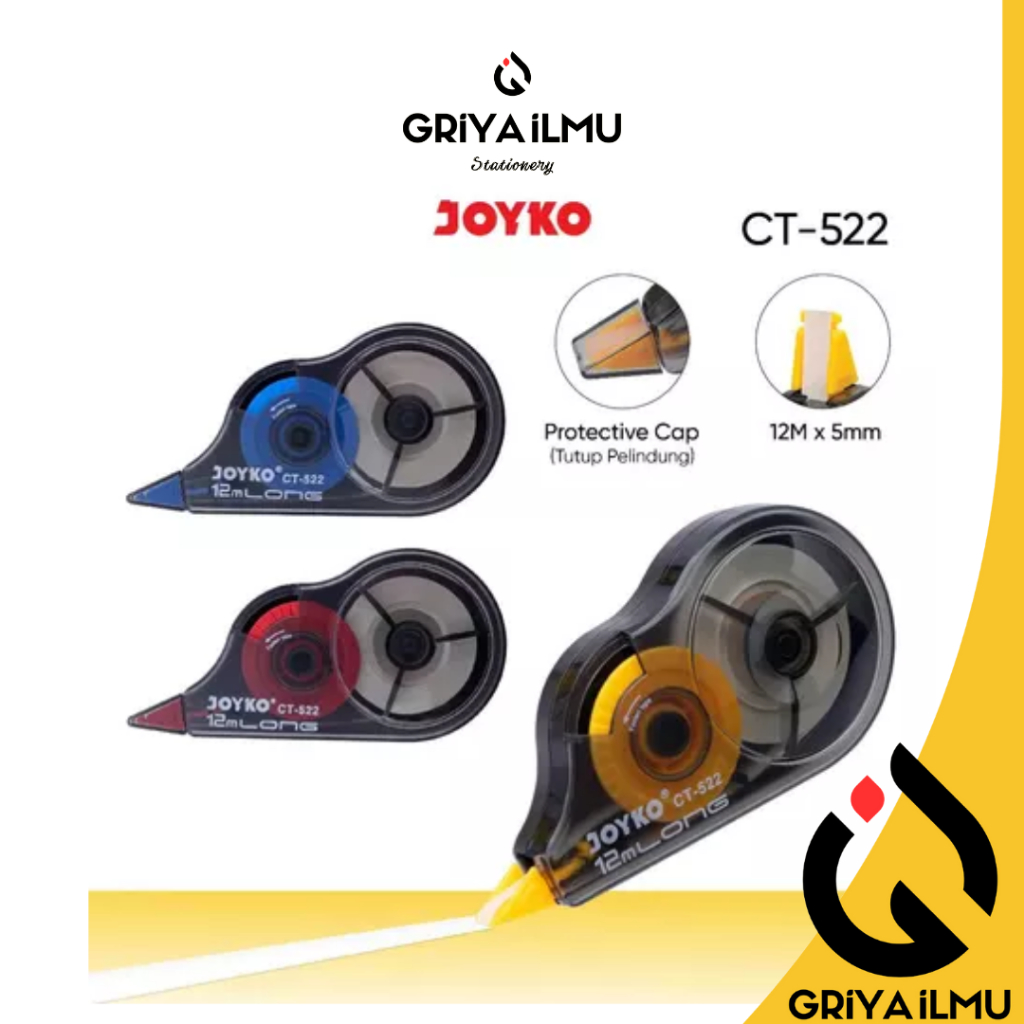 

JOYKO Correction Tape Pita Koreksi CT-522 12Meter (014079)