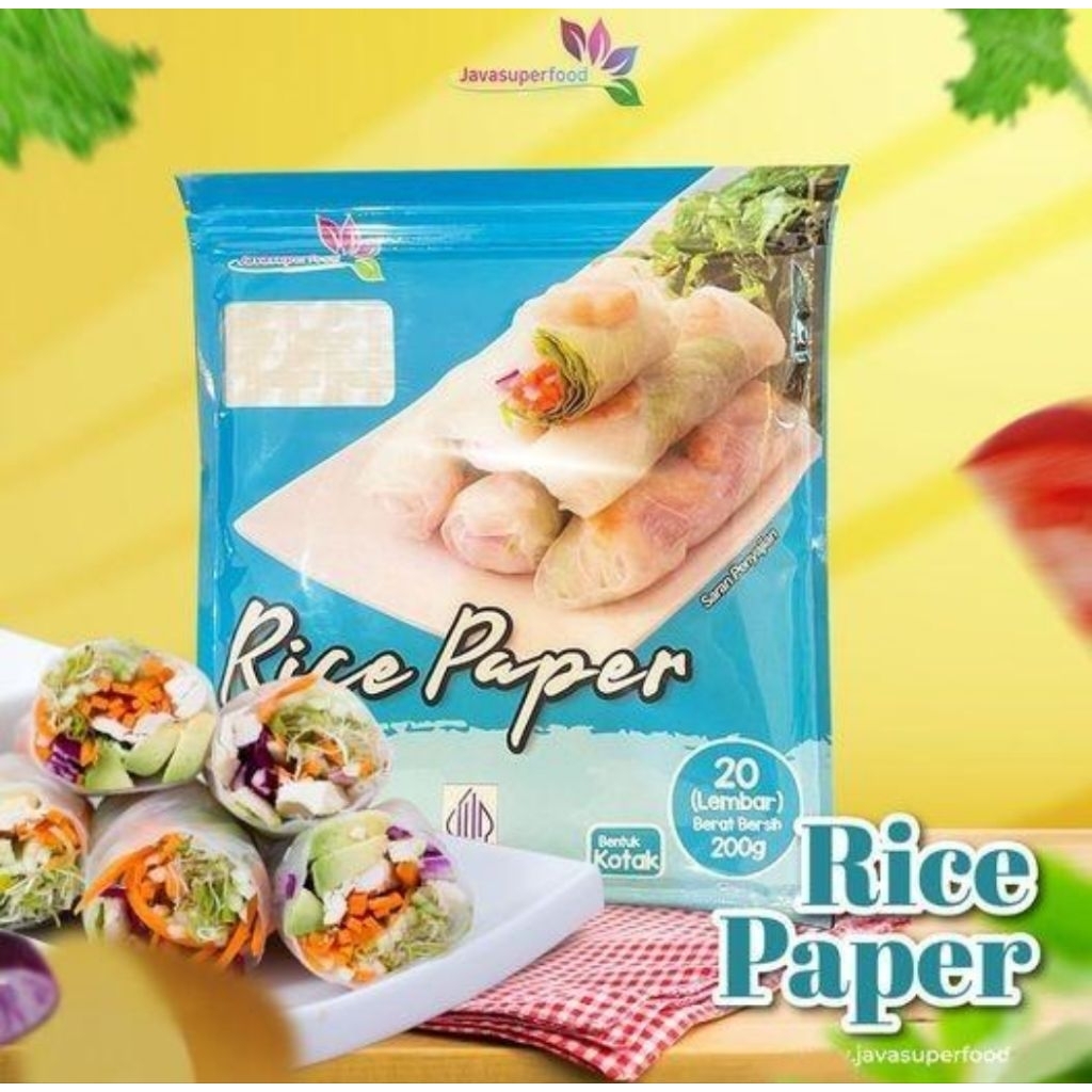 

JAVA SUPER FOOD Rice paper 200gr Isi 20 Lembar Hemat Vietnam Spring Roll