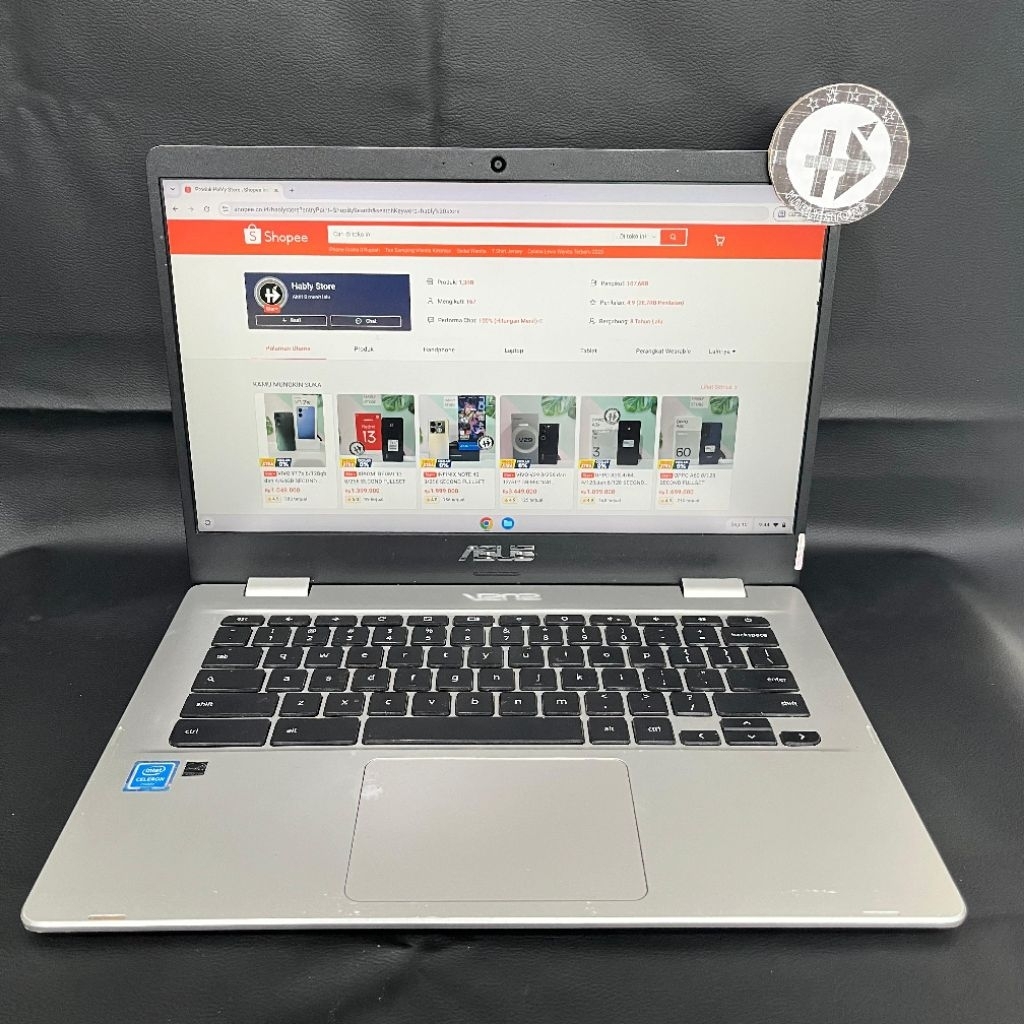 LAPTOP ASUS CHROMEBOOK CELERON N4020 4GB 14 INCH SECOND MULUS BERGARANSI