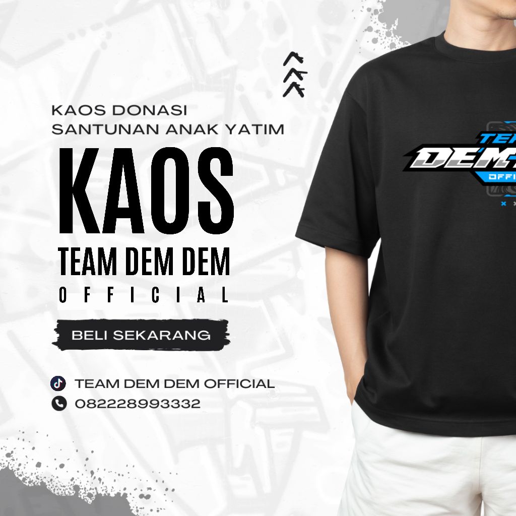 T-SHIRT TEAM DEM DEM OFFICIAL V3 ORIGINAL FREE LANYARD + STIKER