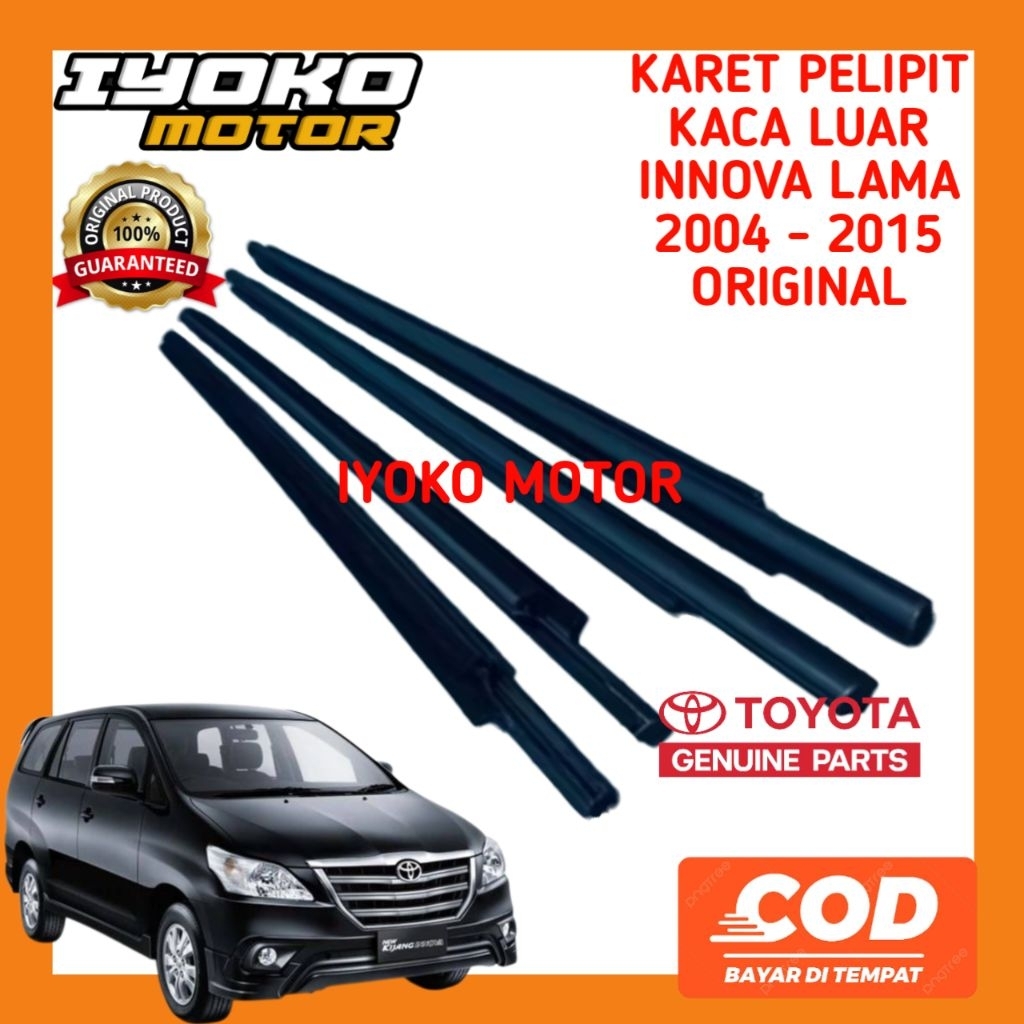 KARET PELIPIT KACA LUAR INNOVA LAMA 2004 - 2015 ORIGINAL