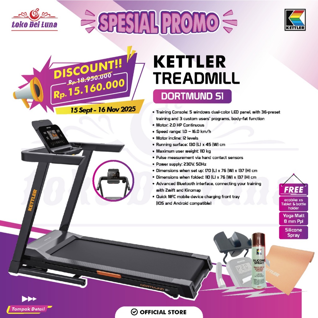 KETTLER Dortmund S1 Smart Treadmill