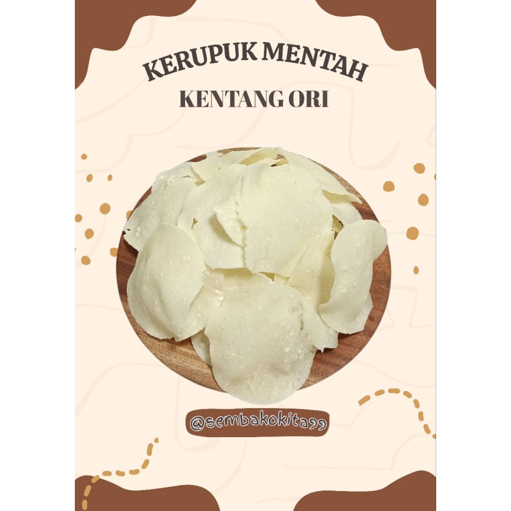 

KERUPUK MENTAH Kerupuk Kentang Original Gurih 250g, 500g, 1Kg