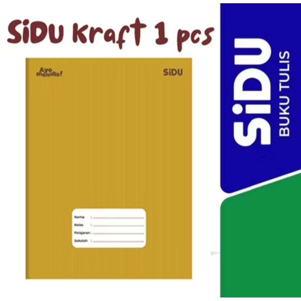 

Buku Sidu Kraft sampul cokelat per 1 pcs isi 40 lembar