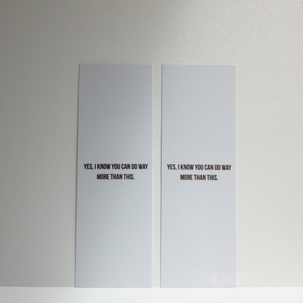 

GLUMBY Yes, I Know You Can Frosty White Bookmark