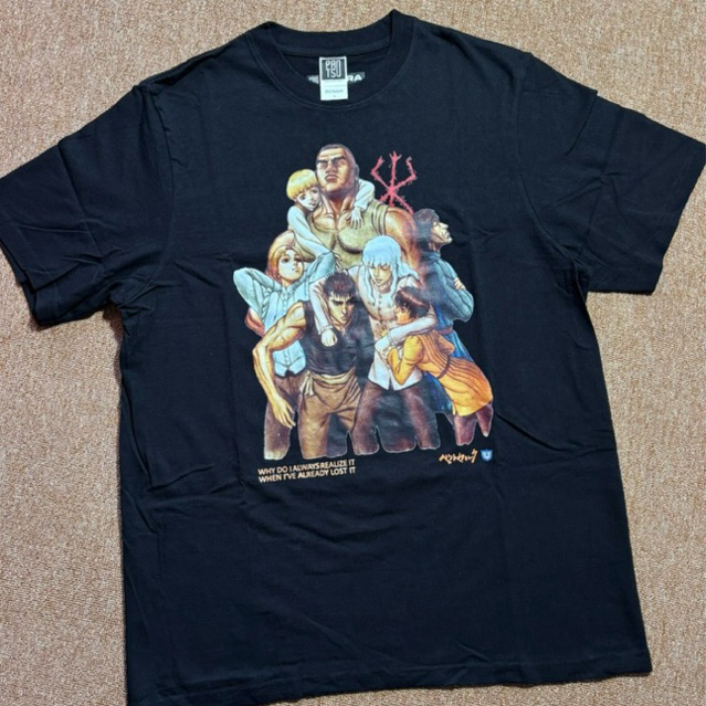 (G) Kaos Berserk Bootleg Hitam L Anime
