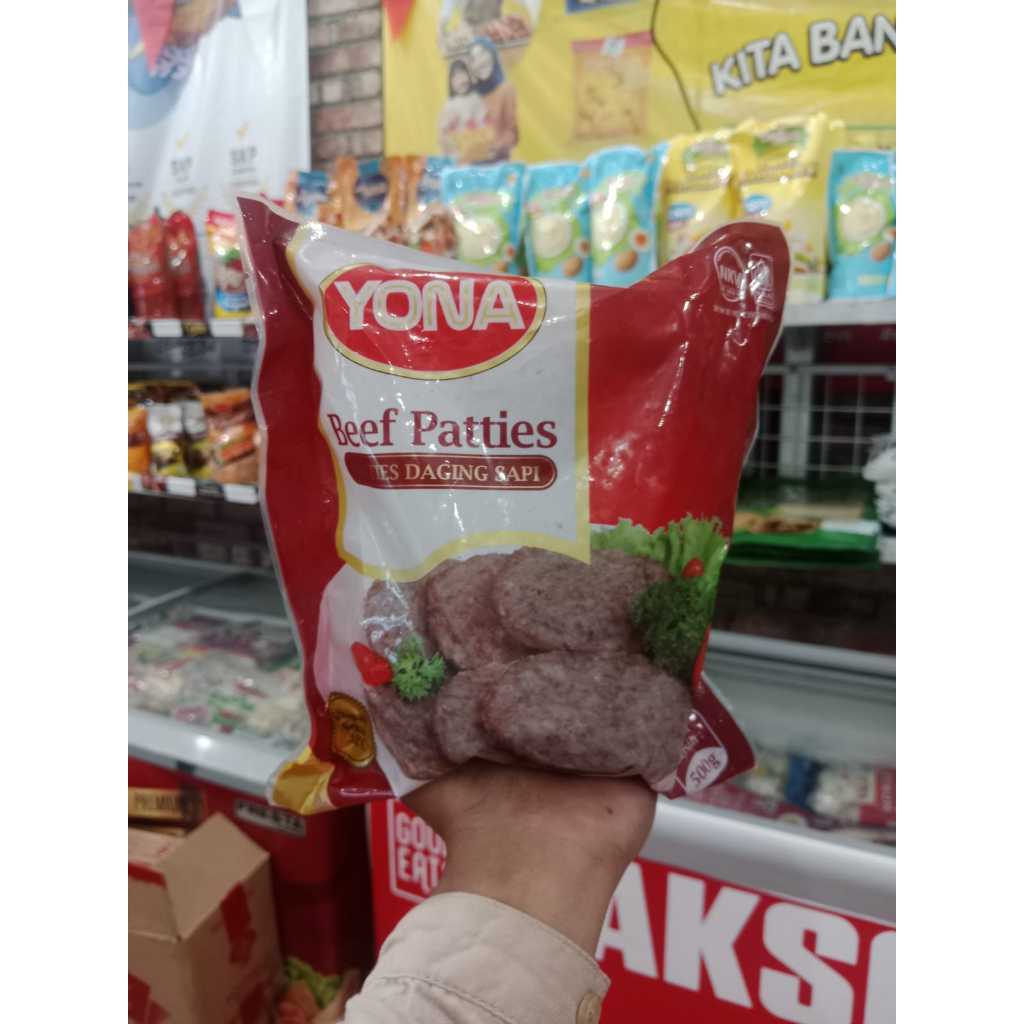

Yona Beef Patties Burger 500gr Halal Frozen food