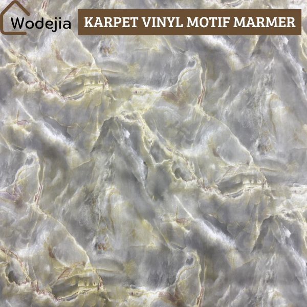 Wodejia Karpet Lantai Vinyl Marmer 1 ROLL Karpet lebar 120CM Dekorasi Lantai Kamar 14 meter
