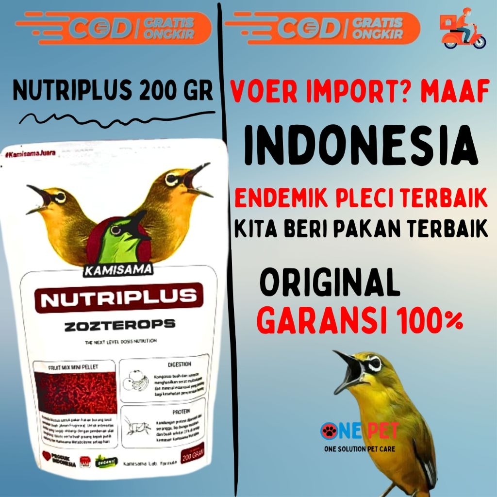 NUTRIPLUS ZOZTEROPS KAMISAMA - Voer Pleci Pakan Burung Pleci - pakan burung pleci ciblek pleci monty