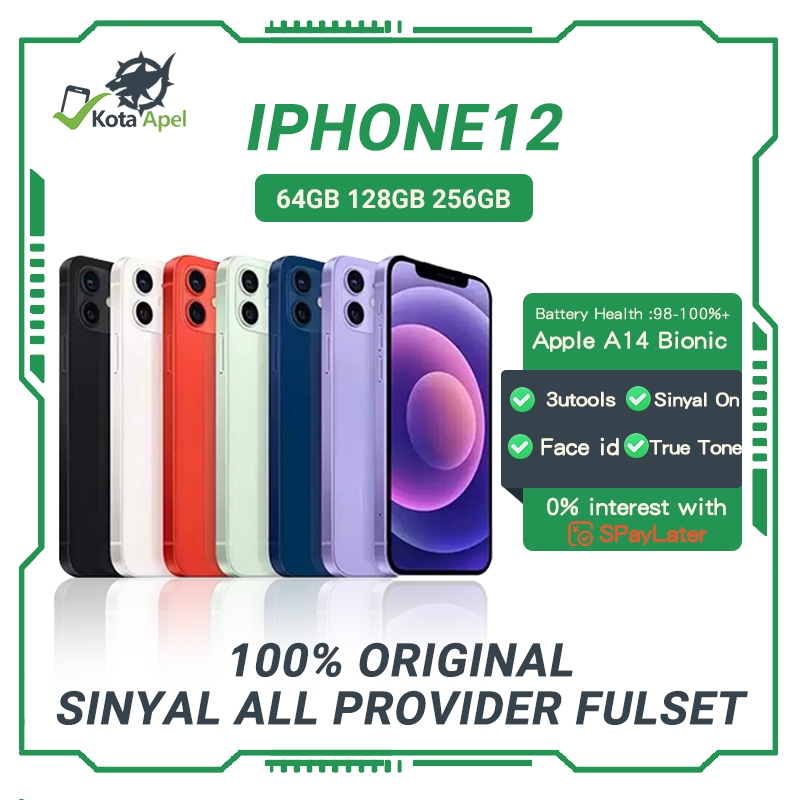 IBOX iPhone 12 Second  64GB 128GB 256GB Bekas LCD Original 100% EX INTER Mulus Fullset Garansi 3 bln