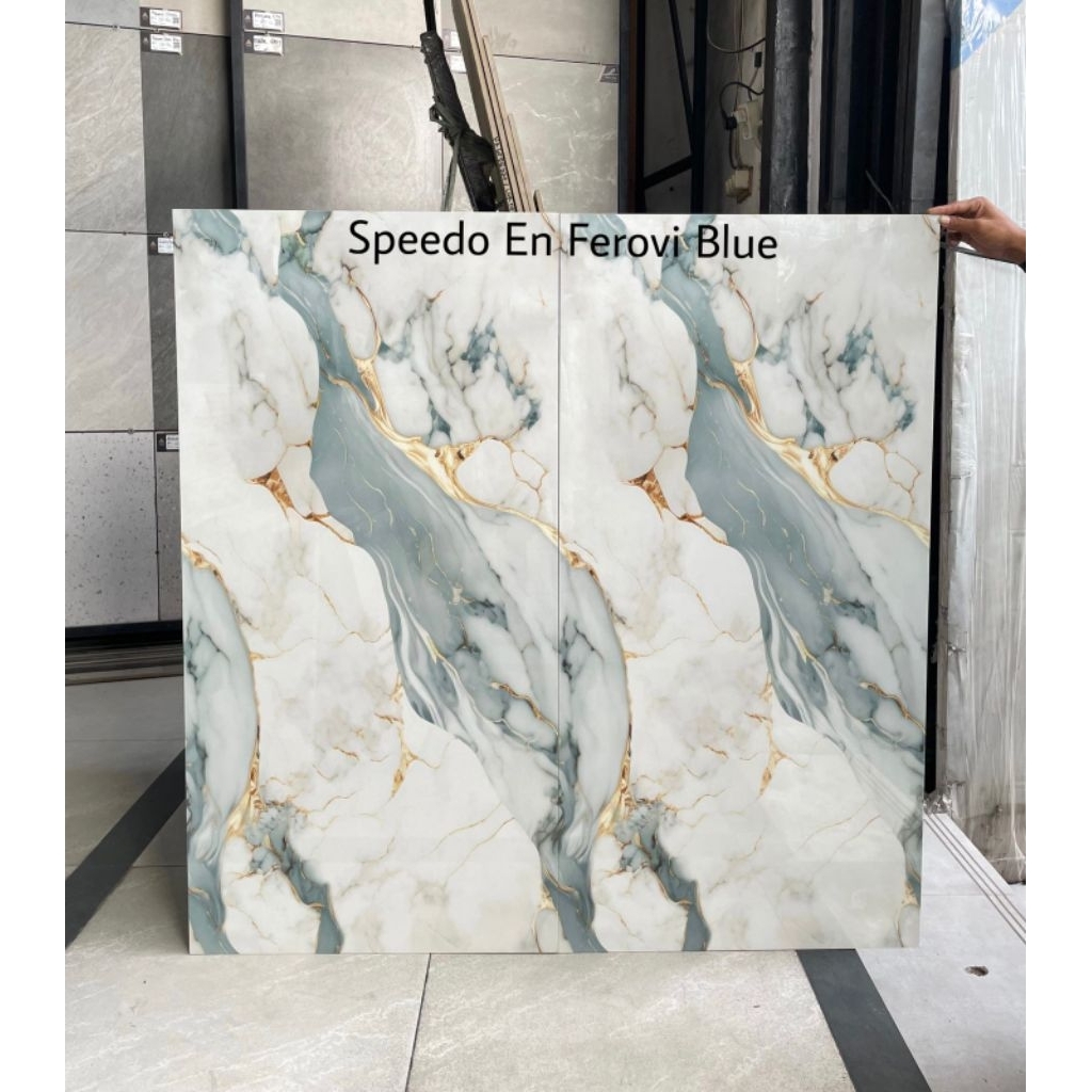 Granit 60x120 Glass Polish Motif Speedo En Ferovi Blue Kw1 Glossy