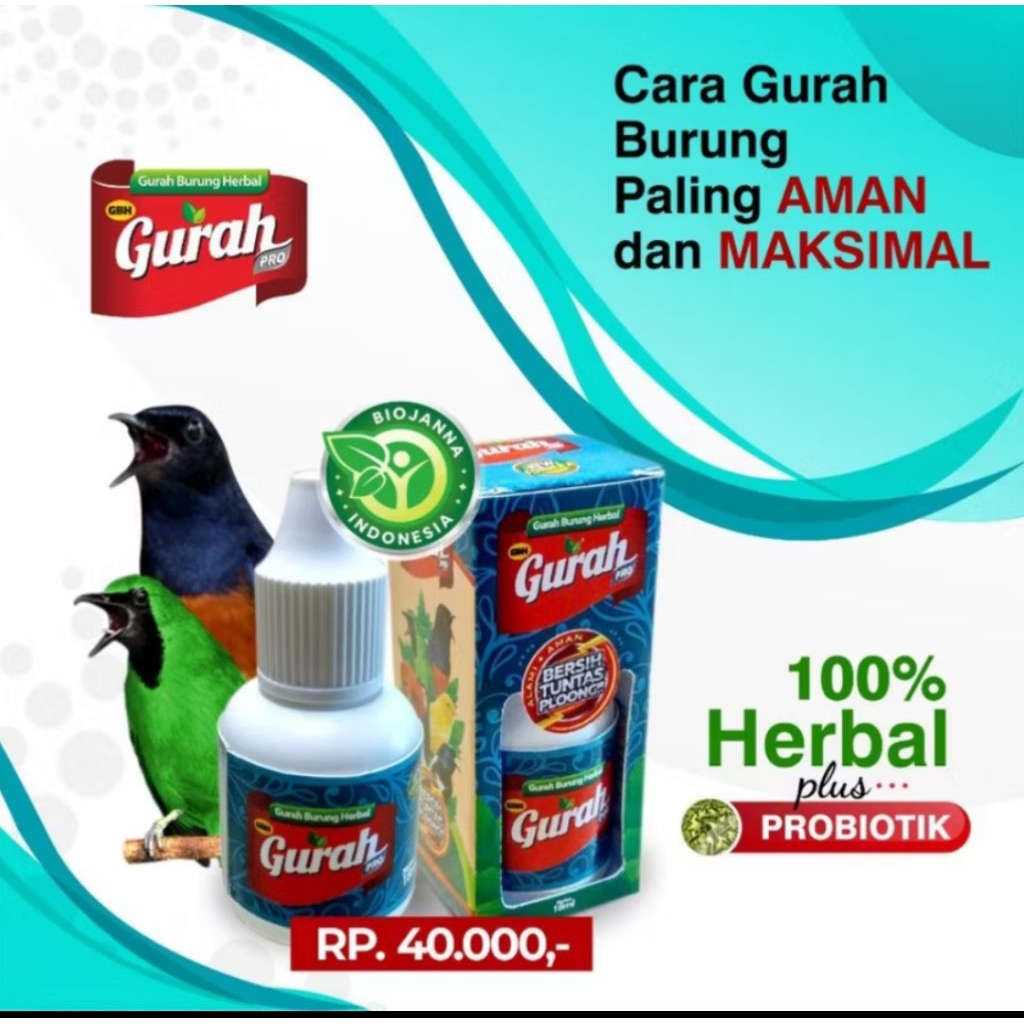 GURAH PRO GURAH BURUNG HERBAL ATASI PILEK DAN MASALAH PERNAPASAN BURUNG