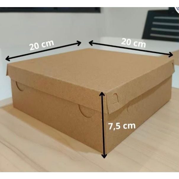 

KARDUS COKLAT 20 X 20 CM - DUS KOTAK MAKANAN ISI 50 SET