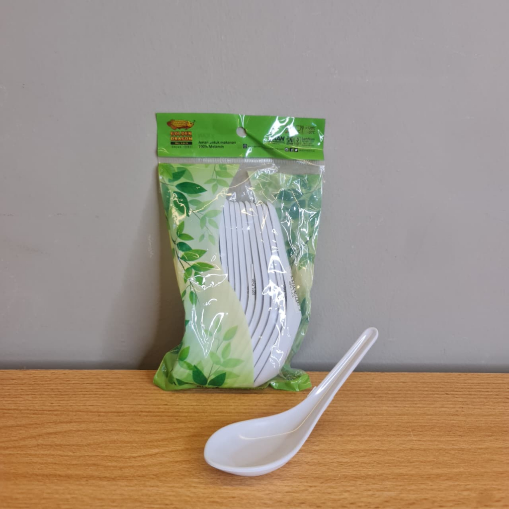 HARAZAKIDA Sendok Bubur Kecil Golden Dragon S001 | Sendok Bebek Melamin Golden Dragon