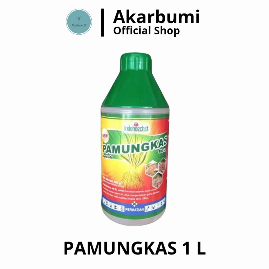 HERBISIDA PAMUNGKAS 490SL KEMASAN 1 LITER BAHAN AKTIF GLIFOSAT PENGENDALI GULMA