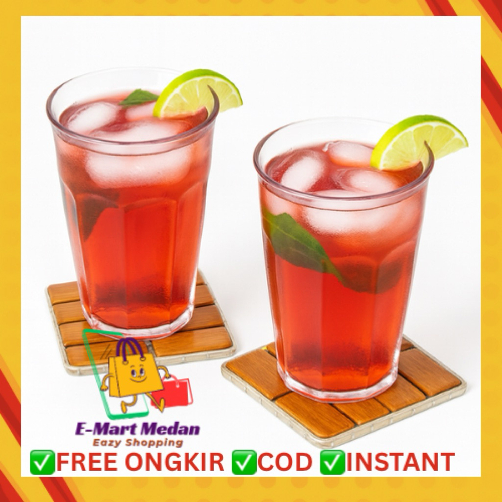 Gelas plastik lucky star belimbing transparan anti pecah / gelas jus / gelas cafe