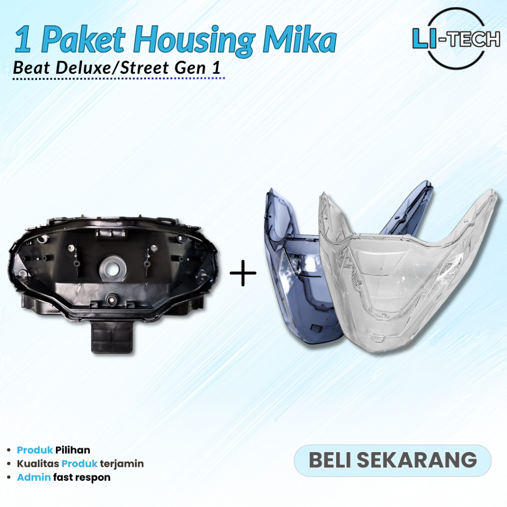 Dudukan Lampu + Mika Lampu Batok Lampu Belakang 1 Set Bahan Costum Stoplamp Beat Deluxe Beat Street