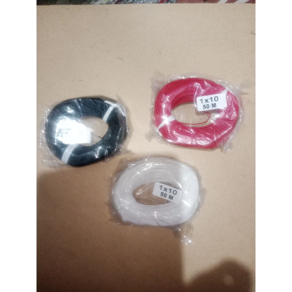 Kabel serabut kecil 1x10 harga per 5 meter