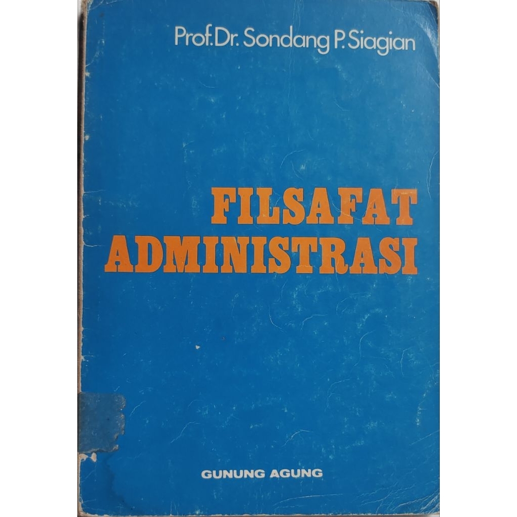 BUKU FILSAFAT ADMINISTRASI BEKAS ORIGINAL